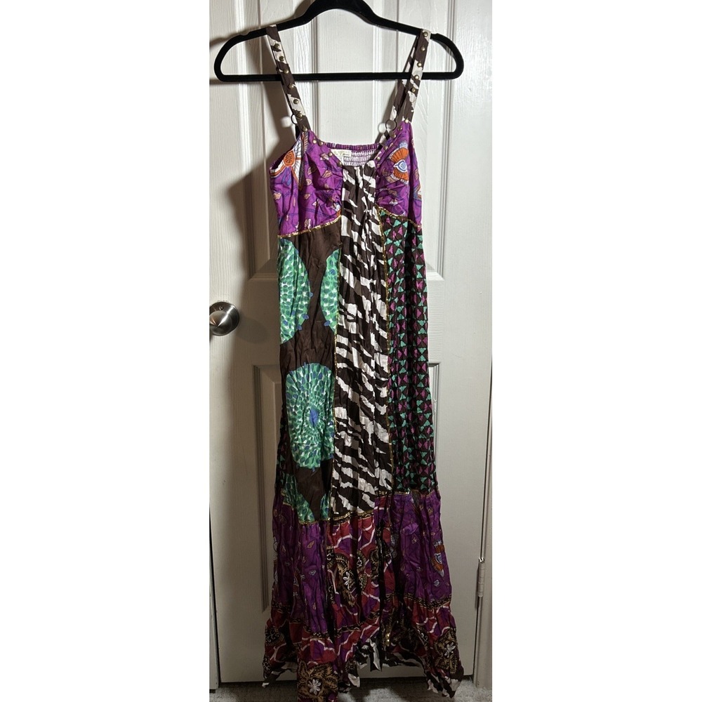 NWT Vasna Desire Dress Womens S Hot Pink Colorful Lined‎ Cotton Maxi Sleeveless